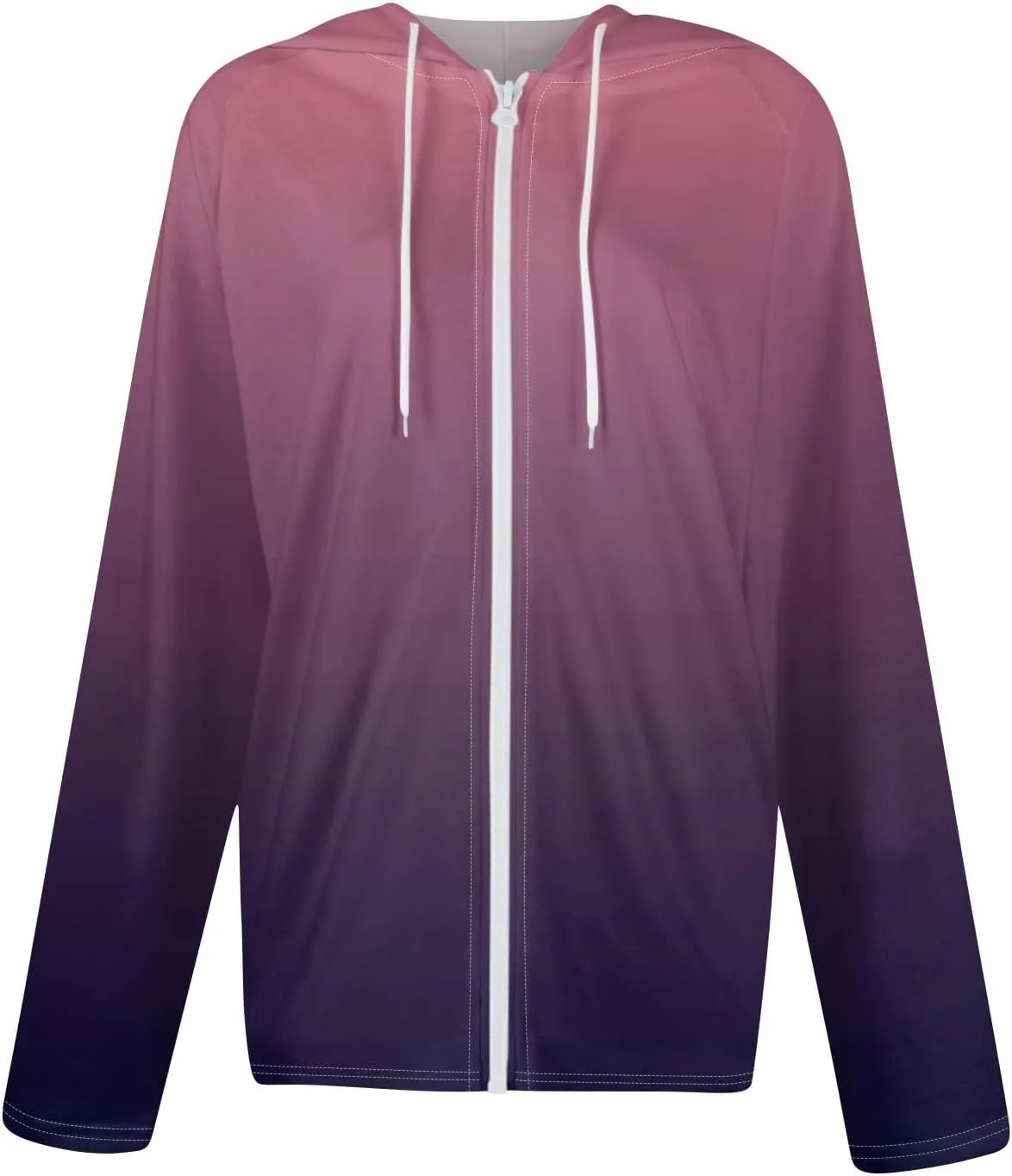 Women Fall Winter Oversized Long Sleeve Hoodie Coats Full Zip Up Crew Neck Trendy Casual Sweatshirt Jackets Tops