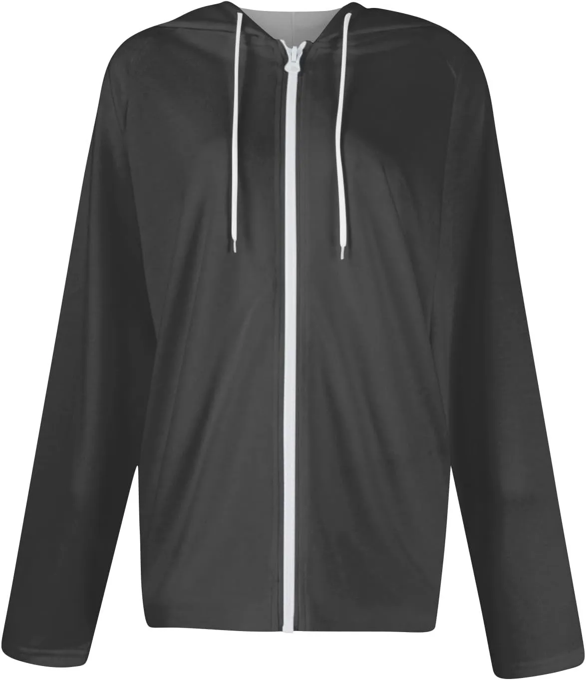 Women Fall Winter Oversized Long Sleeve Hoodie Coats Full Zip Up Crew Neck Trendy Casual Sweatshirt Jackets Tops