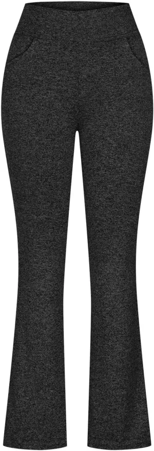 Women Flare Trousers Flared Leggings Bootcut Yoga Pants High Waist Workout Trouser Ladies Stretch Bootleg Trousers