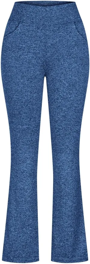 Women Flare Trousers Flared Leggings Bootcut Yoga Pants High Waist Workout Trouser Ladies Stretch Bootleg Trousers