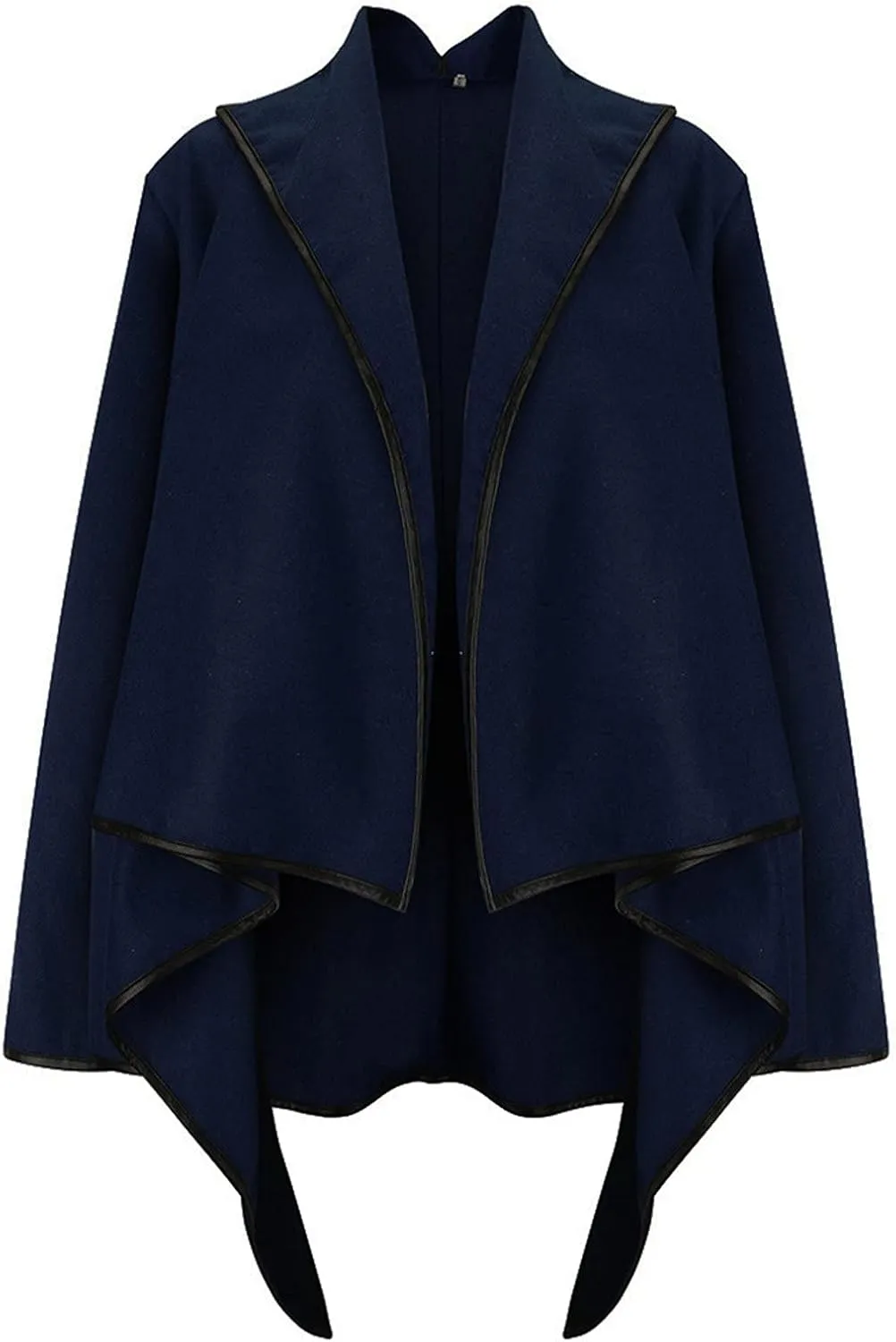 Women Irregular Bow Coat Zippers Long Sleeve Wool Warm Jacket Windbreaker Soft Front Zip Turtleneck Sweatshirt Womens Coat