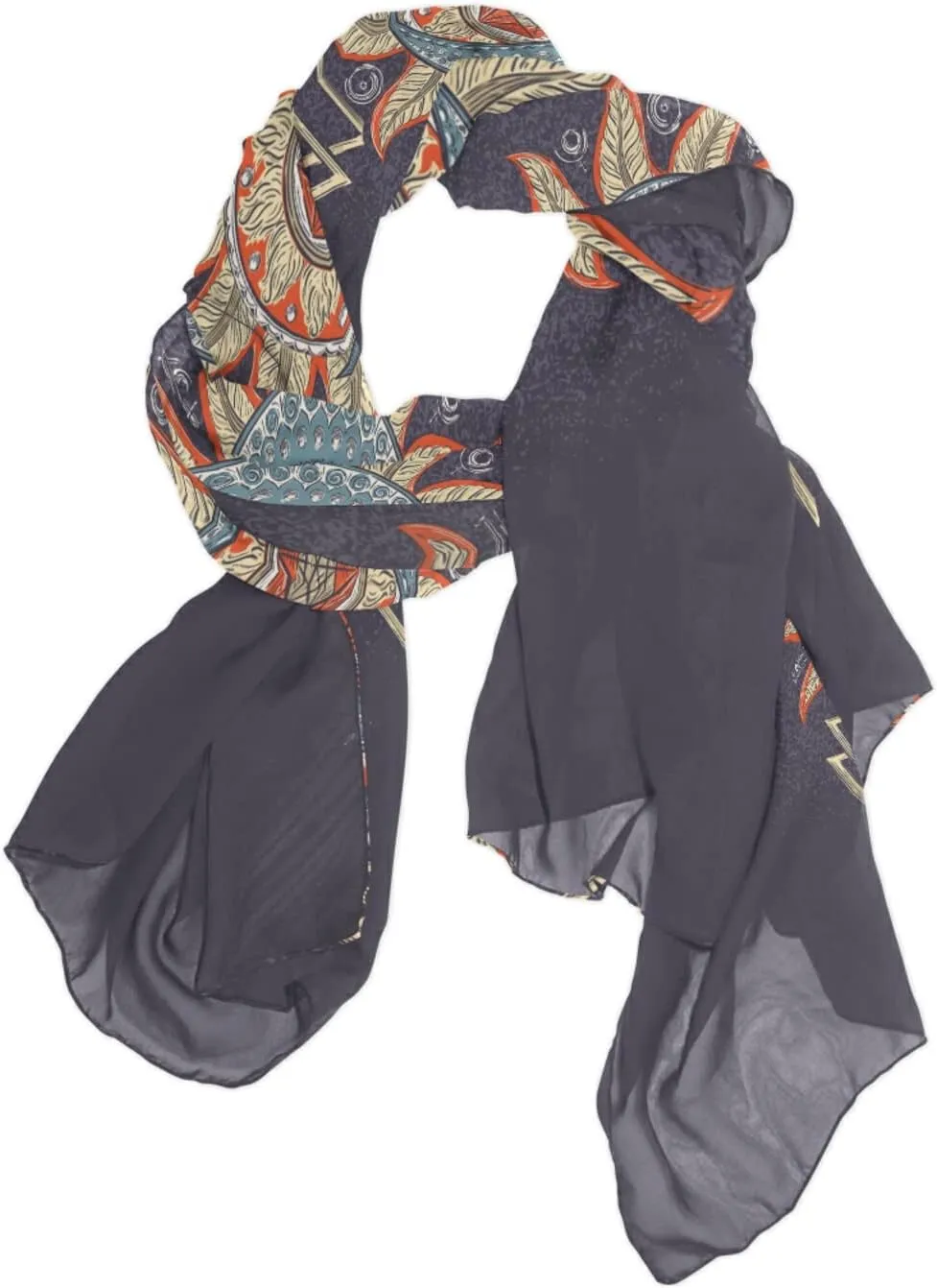 Women Long Silk Scarf, Satin Shawl Chiffon Large Stole Headscarf Sunscreen Wrap