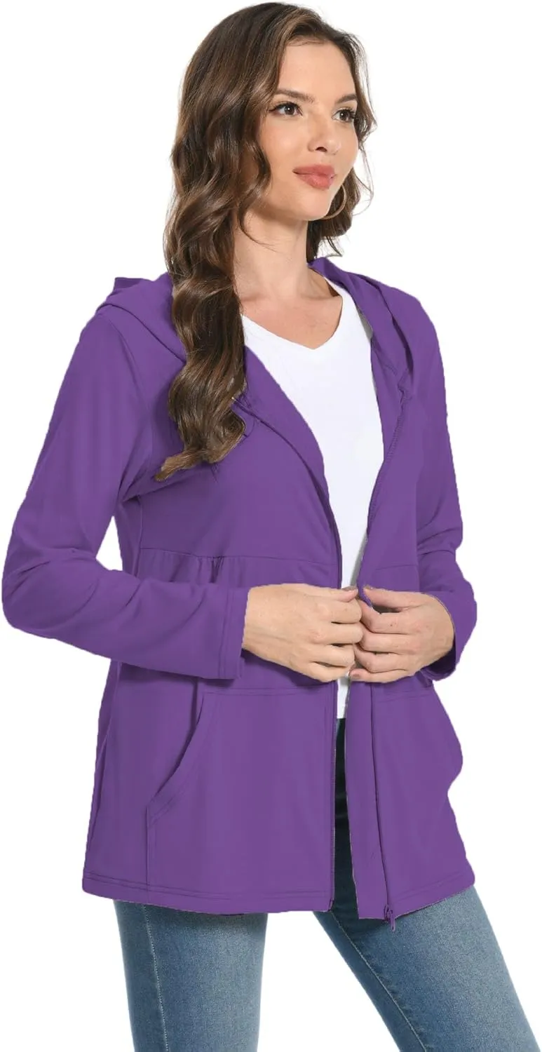 Women Post Mastectomy Shirts with Drain Pockets Nephrostomy Bag Breast Rotator Cuff Recovery Long Sleeve Zip Up Shirts