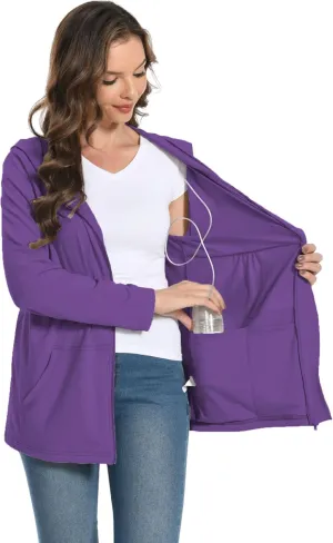 Women Post Mastectomy Shirts with Drain Pockets Nephrostomy Bag Breast Rotator Cuff Recovery Long Sleeve Zip Up Shirts