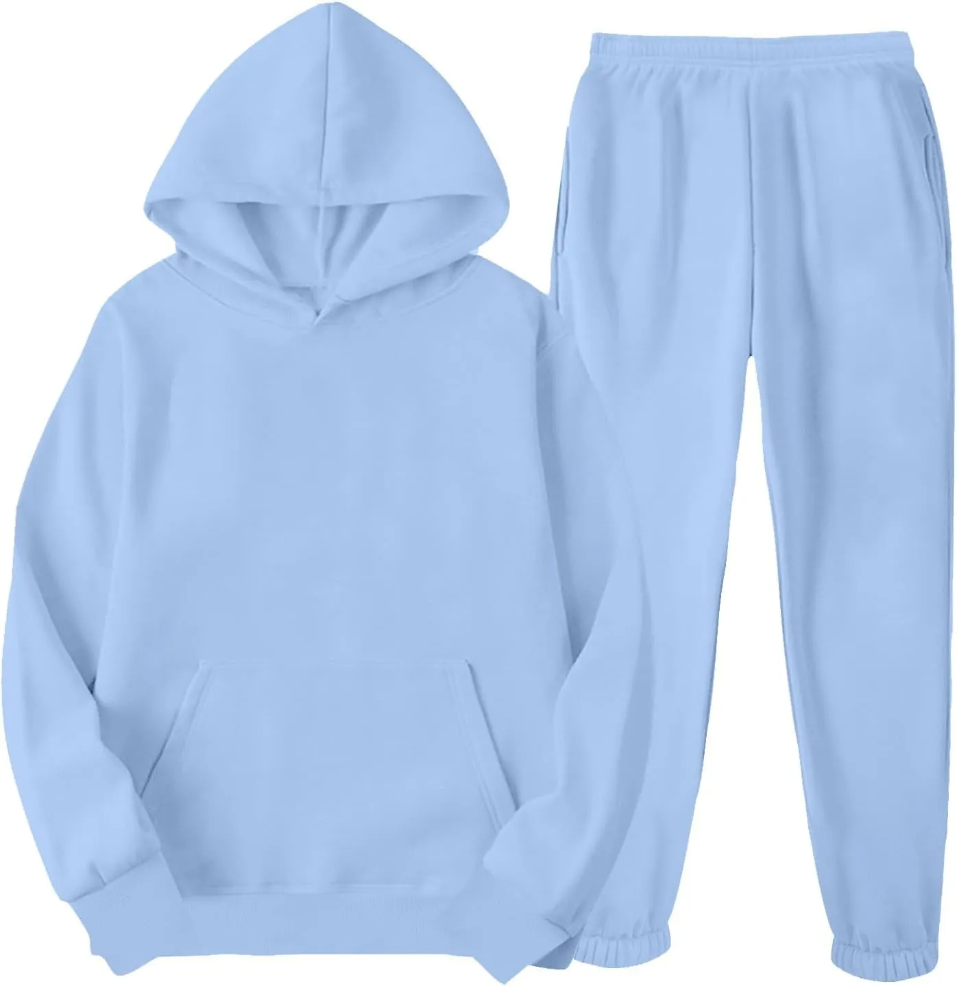 Womens 2 Piece Outfits Sweatsuits Oversized Hoodies Sweatshirt Jogger Sweatpant Tracksuit Sweat Lounge Matching Set