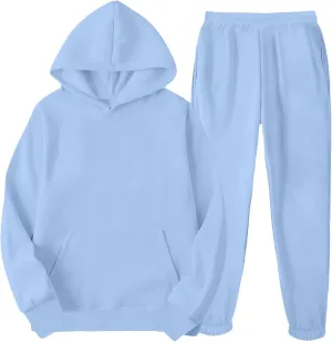 Womens 2 Piece Outfits Sweatsuits Oversized Hoodies Sweatshirt Jogger Sweatpant Tracksuit Sweat Lounge Matching Set