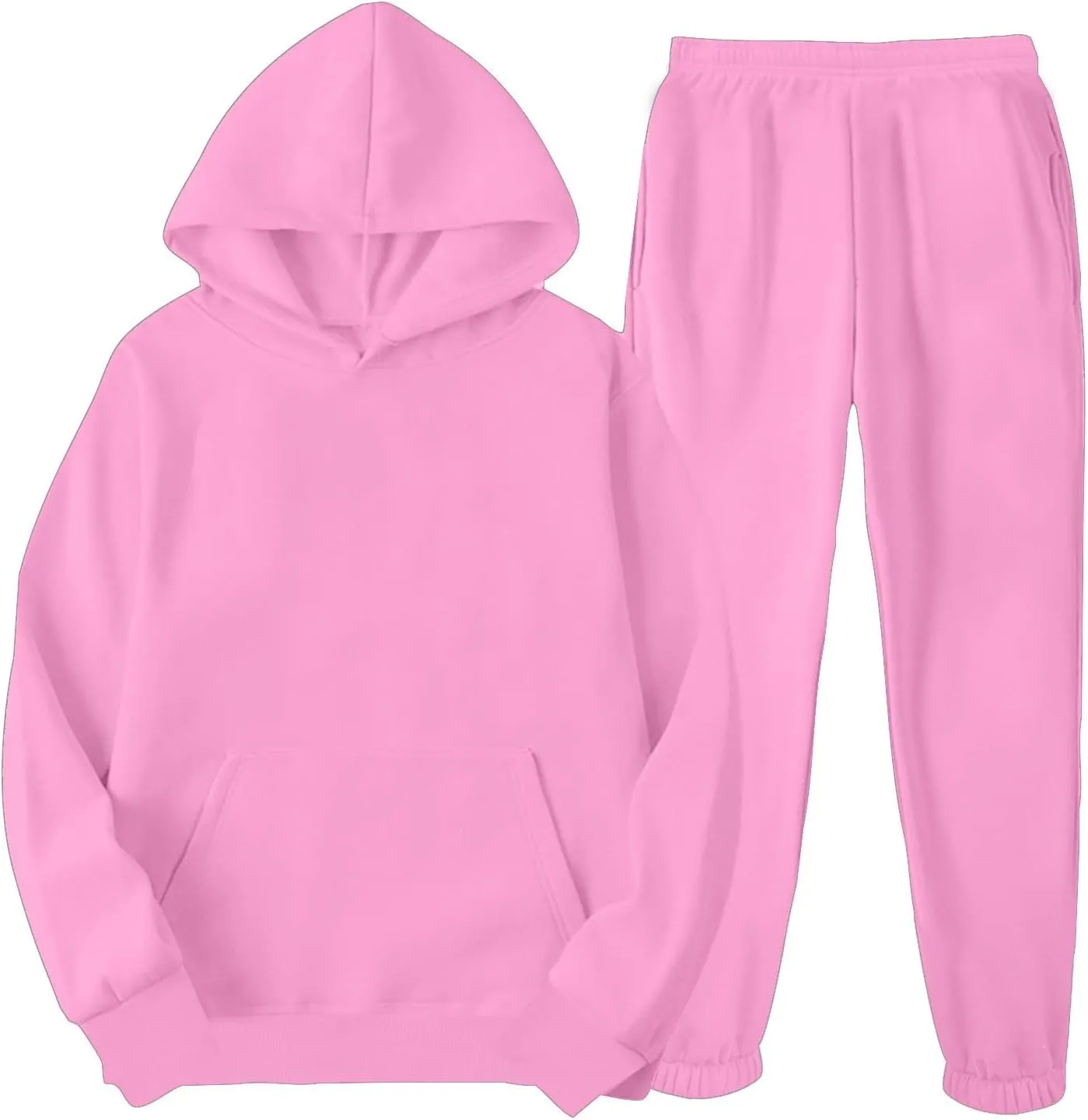 Womens 2 Piece Outfits Sweatsuits Oversized Hoodies Sweatshirt Jogger Sweatpant Tracksuit Sweat Lounge Matching Set
