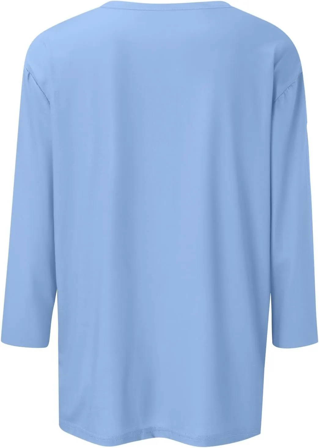 Womens 3/4 Sleeve Tops and Blouses Square Neck Holiday Cute Shirts Dressy Casual Three Quarter Workout Tunic Tops