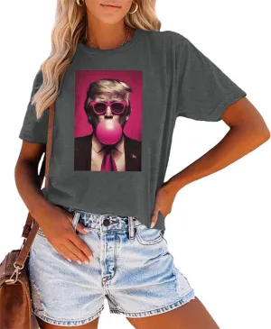 Women's 4th of July Independence Day T-Shirt Summer 1776 USA America Memorial Day Graphic Tees Tops