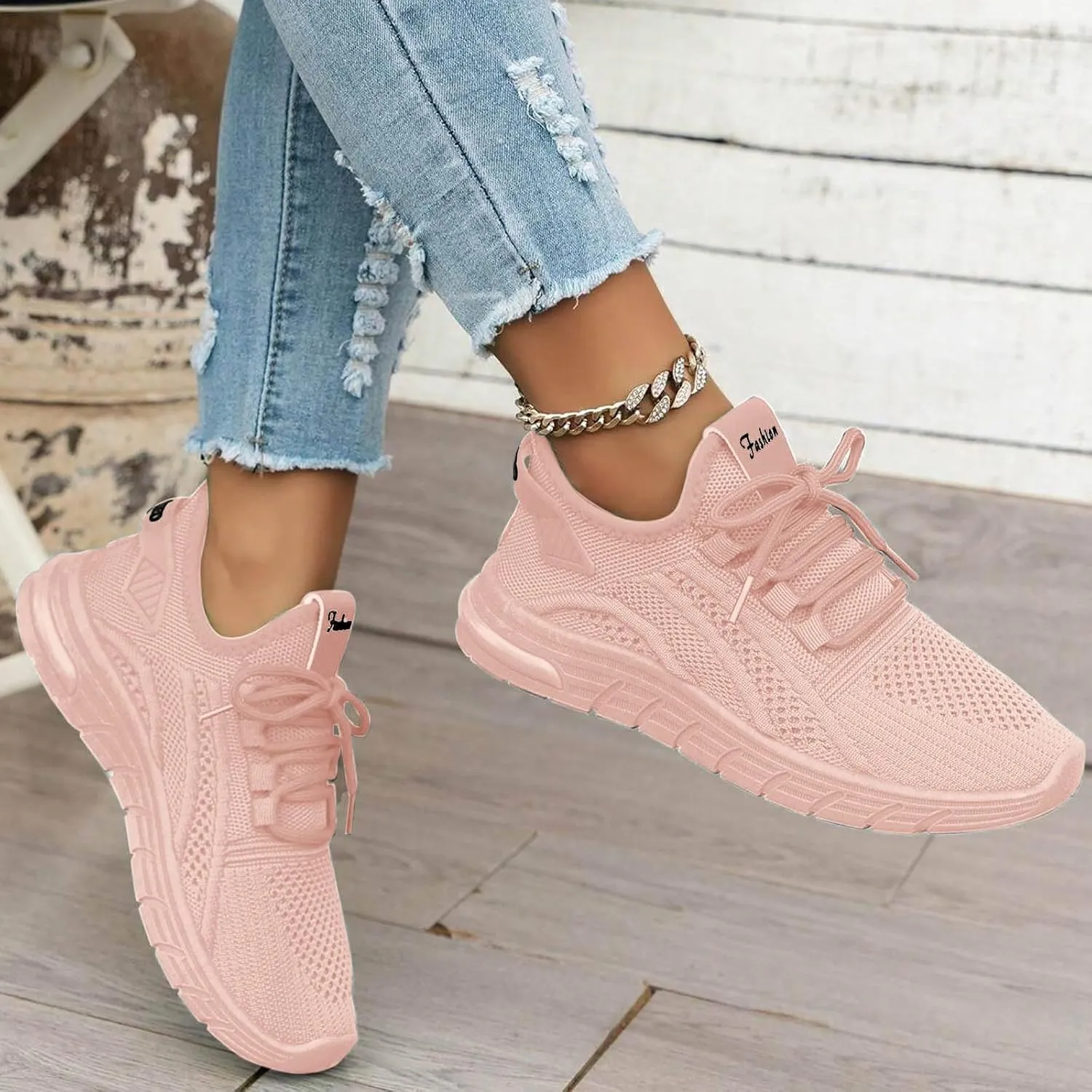 Womens Athletic Shoes Casual Lace Up Platform Sneakers for Women Breathable Walking Sneakers Fashion Running Shoes