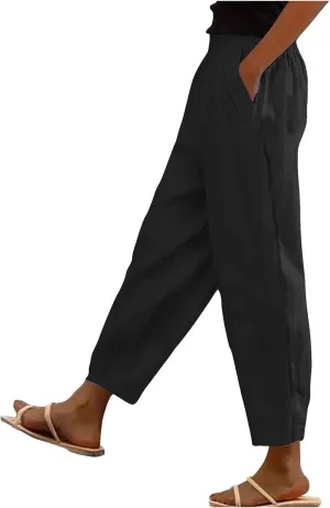 Women's Casual High Waist Wide Leg Straight Dress Pants Trousers with Pocket Long Palazzo Pants Regular Size