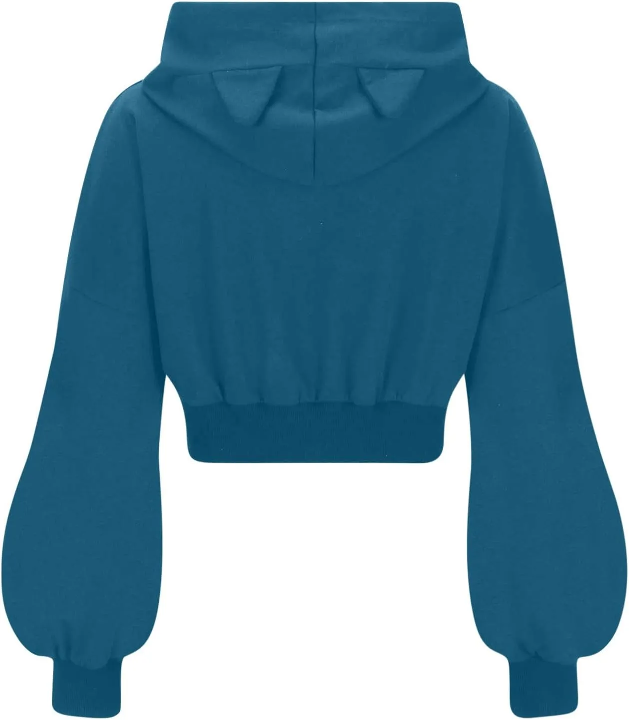 Womens Cat Ear Hoodie Sweatshirt Long Sleeve Sweater Oversized Off Shoulder Cute Funny Crop Top Hoodies Pullover