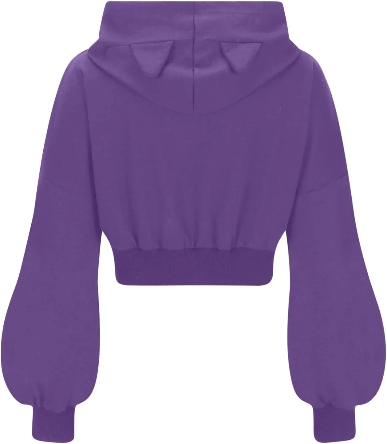 Womens Cat Ear Hoodie Sweatshirt Long Sleeve Sweater Oversized Off Shoulder Cute Funny Crop Top Hoodies Pullover