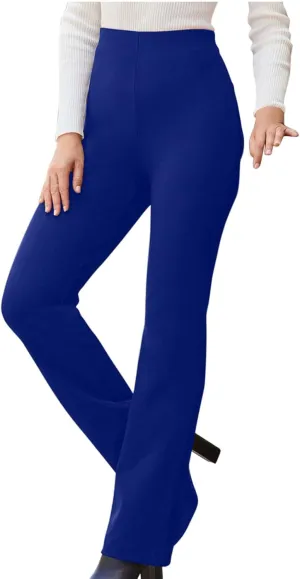 Womens Dress Pants Business Casual Work Pants High Waist Stretchy Bootcut Trousers Dressy Solid Pull On Office Pant