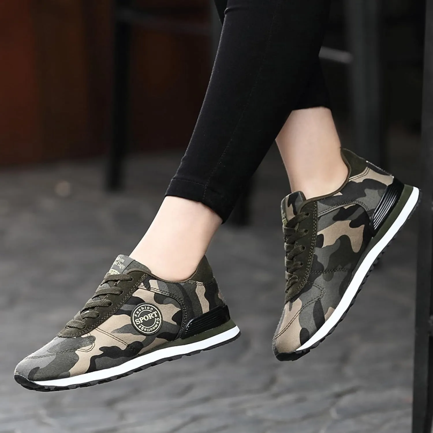 Women's Fashion Suede Sneakers Comfortable Lace Up Breathable Runing Shoes Low Top Slip On Lightweight Gym Athletic Walking Shoes