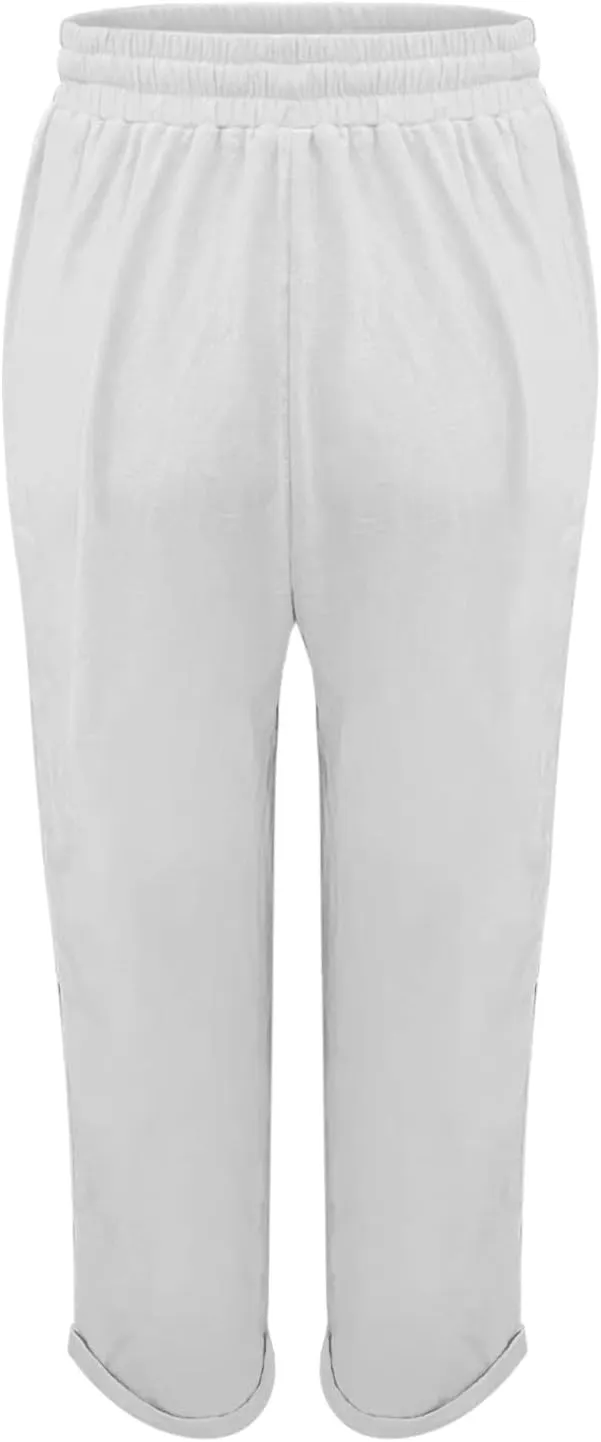 Women's Flowy Wide Leg Pants Winter Flowy Vacation Leggings with Pockets Solid Color Water Resistant