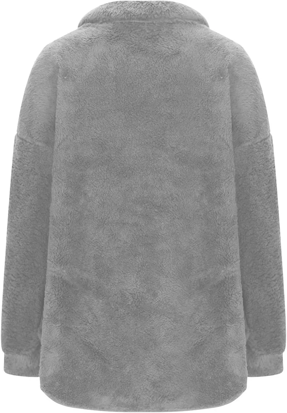 Womens Half Zip Sherpa Pullover Fuzzy Fleece Oversized Sweatshirts Long Sleeve Winter Warm Outerwear With Pockets