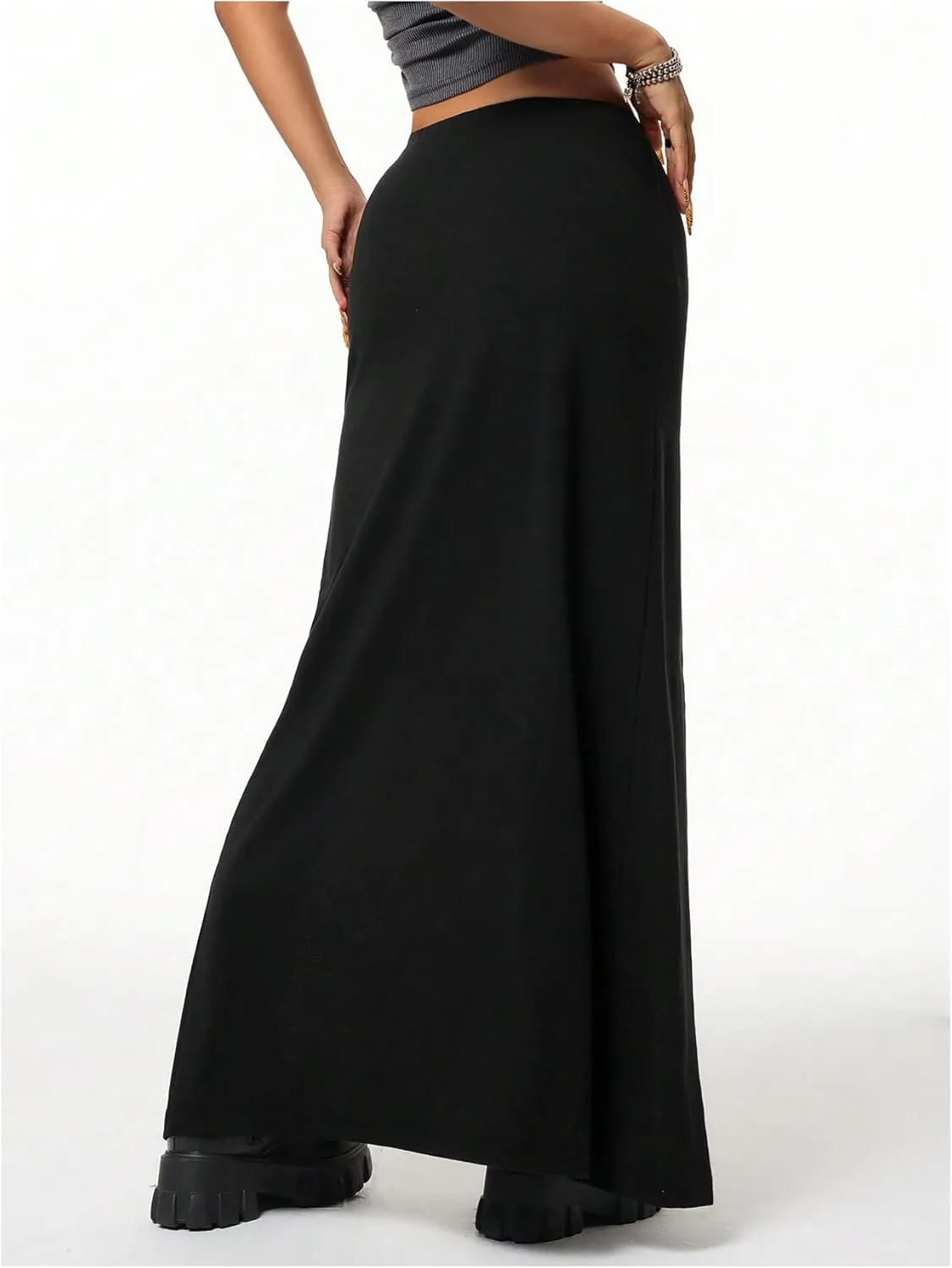 Women's High Slit Maxi Skirt Gothic Renaissance Skirt Flowy Summer Long Skirts