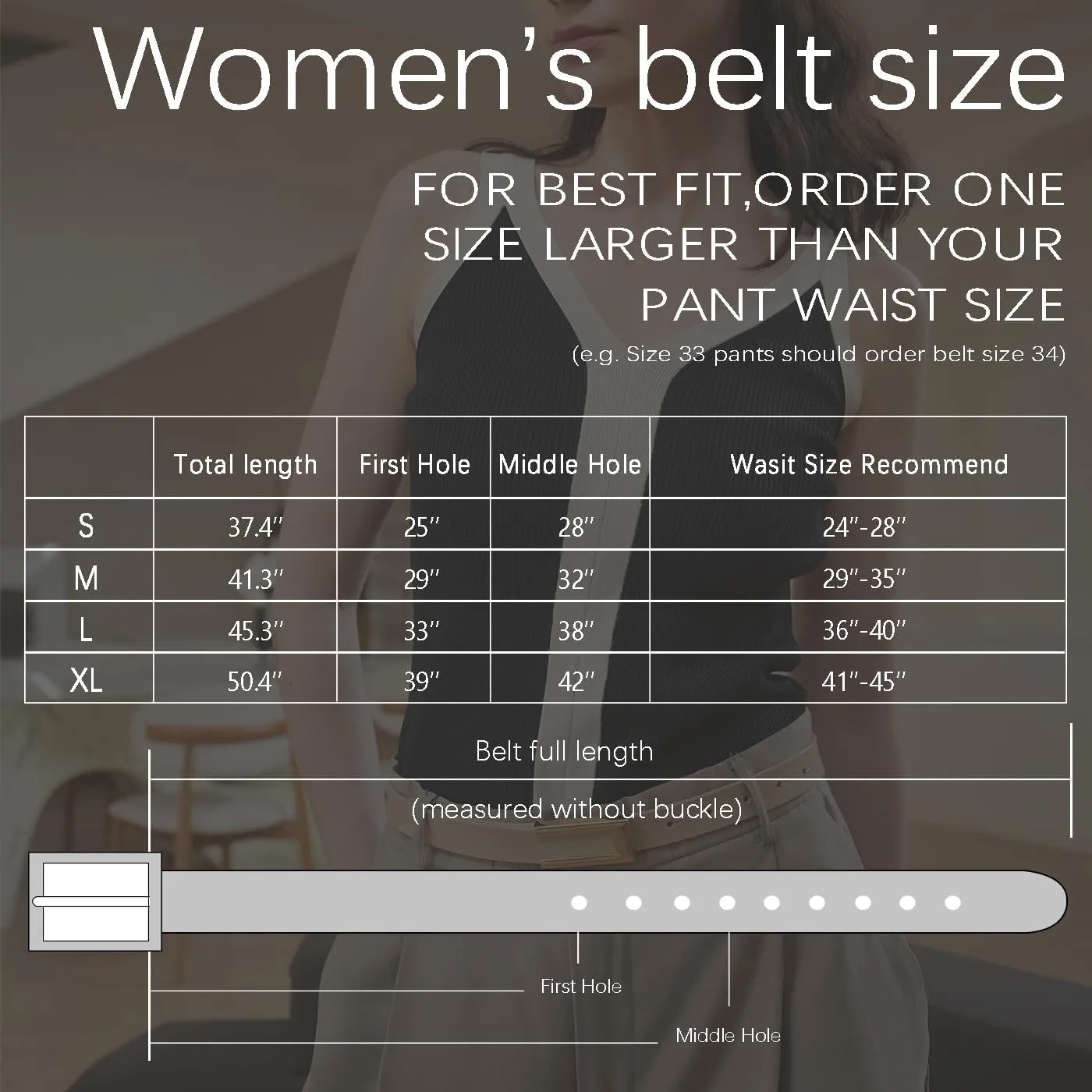 Womens Leather Belt Skinny Waist Belt for Dresses Jeans Pants with Gold Buckle