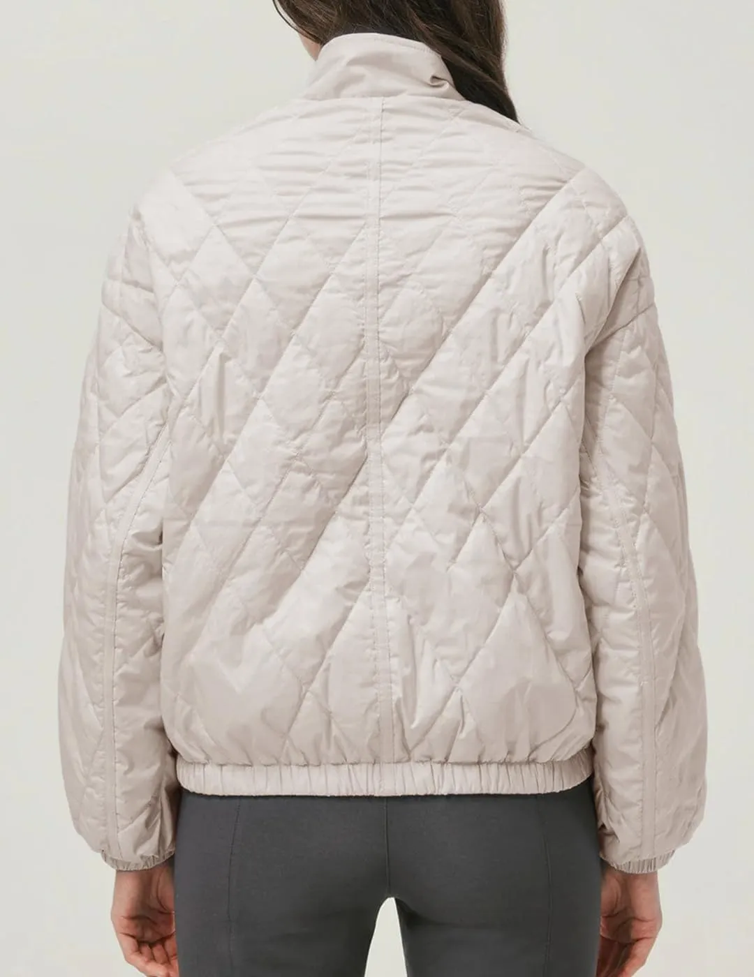 Women's Light Weight Short Down Jacket Long Sleeve Cropped Coat Water-Resistant Puffer Jacket Outwear