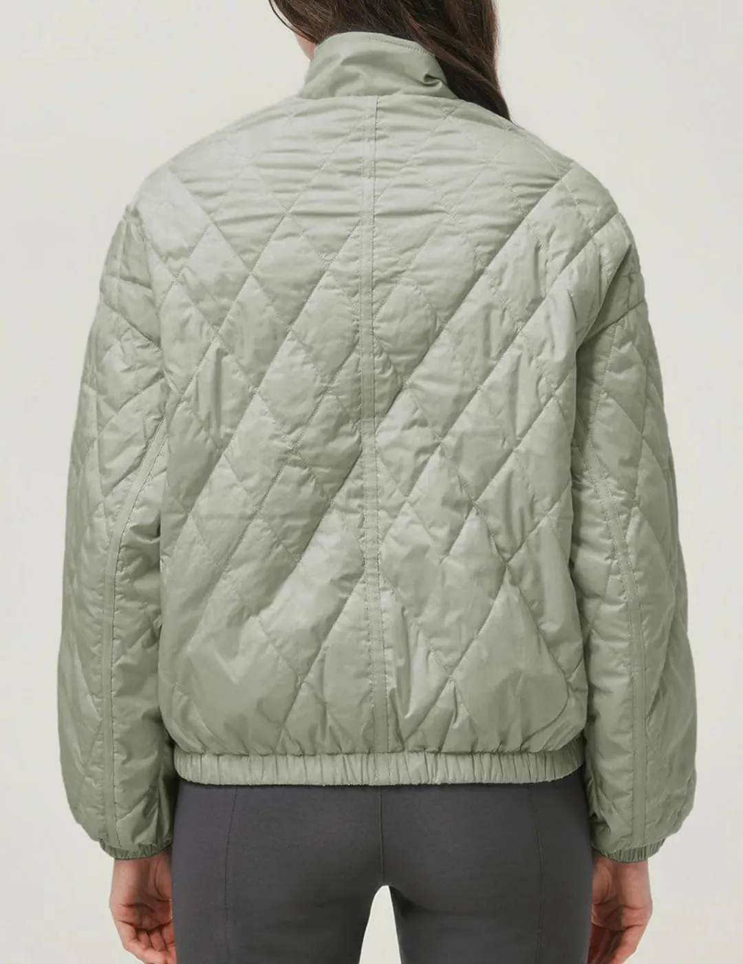 Women's Light Weight Short Down Jacket Long Sleeve Cropped Coat Water-Resistant Puffer Jacket Outwear
