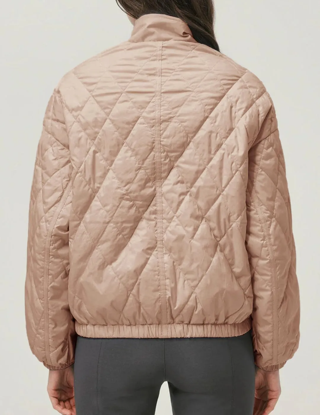 Women's Light Weight Short Down Jacket Long Sleeve Cropped Coat Water-Resistant Puffer Jacket Outwear