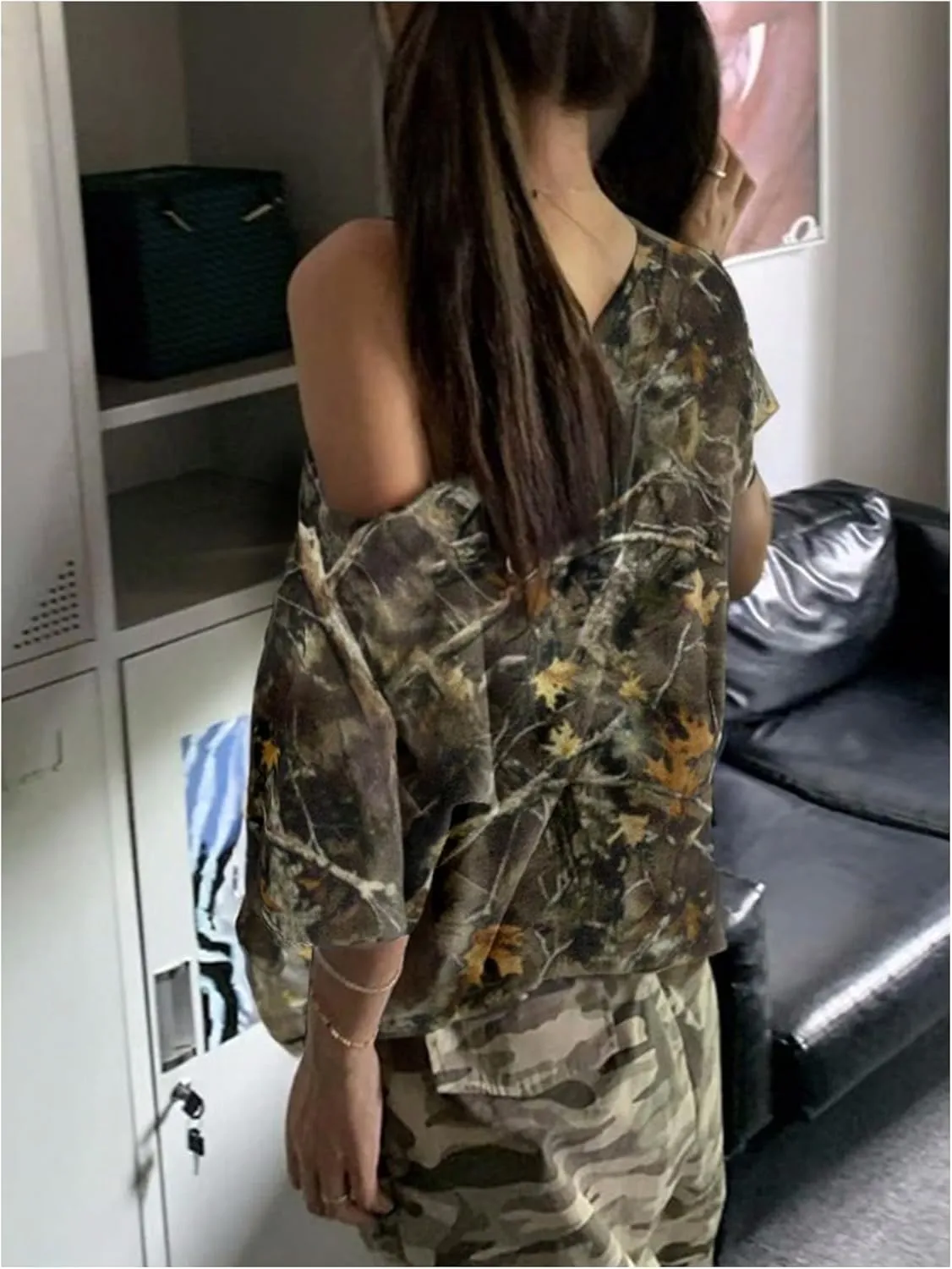 Women's Off The Shoulder Tops Letter Print Oversized Graphic Tees Vintage Y2k 90s Outfits Trendy