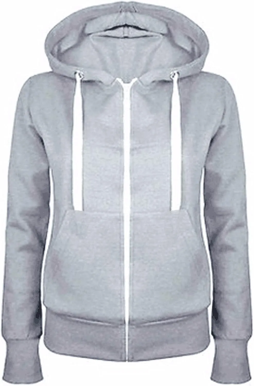 Women's Oversized Zip Up Hoodie Lightweight Thin Long Sleeve Hooded Sweatshirt with Pockets Solid Drawstring Coats