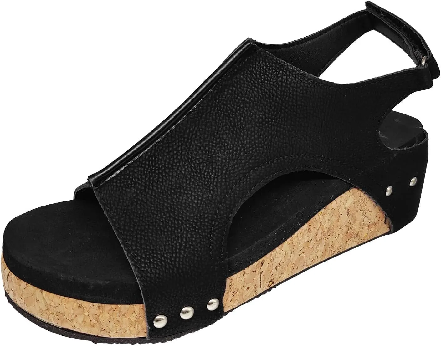 Womens Slide Wide Width Platform Wedge Sandals Open Toe Ankle Strap Orthopedic Sandals Casual High Wedges Slip on Sandles Dressy Shoes