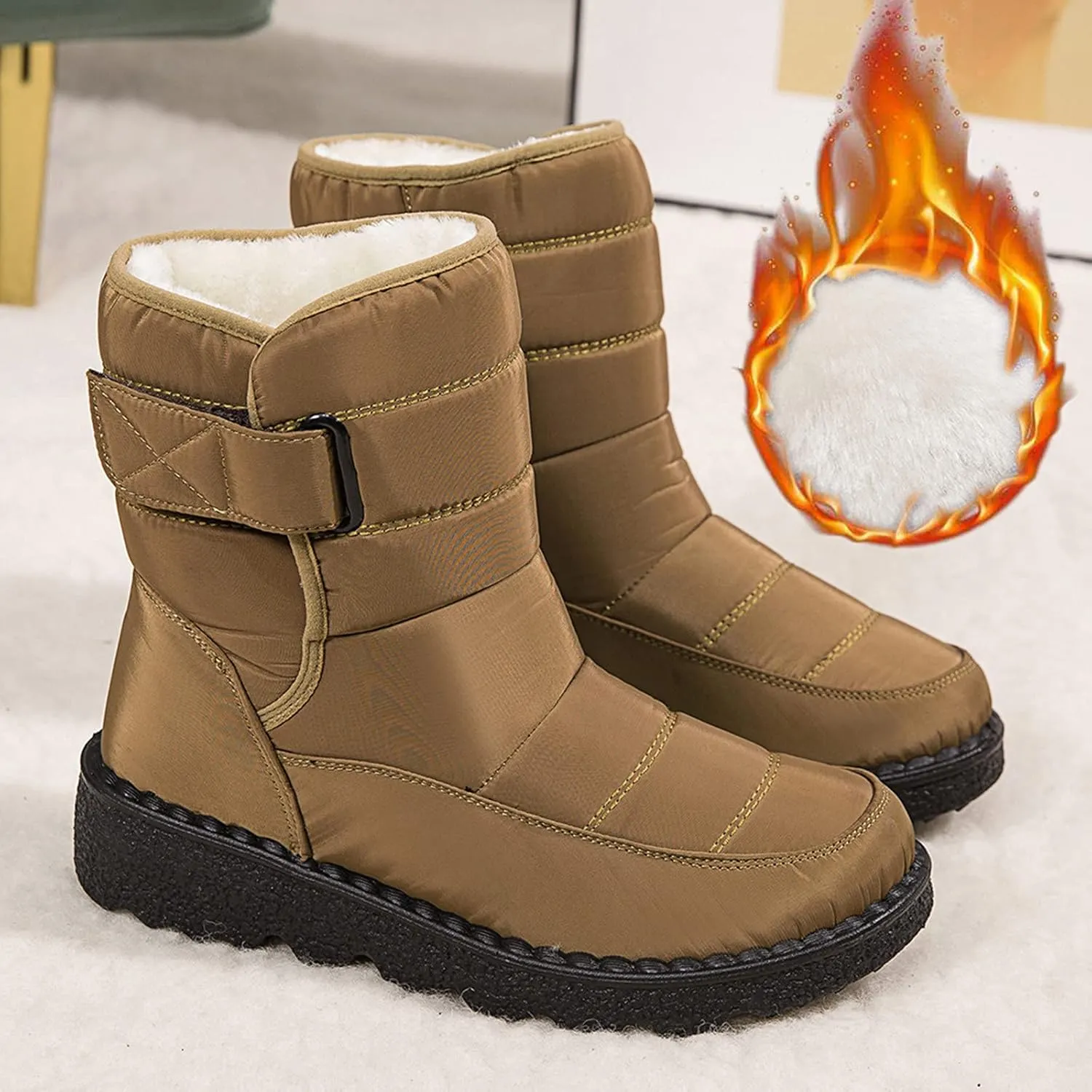 Women's Snow Boots Waterproof Winter Boots Womens Winter Boots Black Cute Boots Winter Fur Zapatos Para La Nieve De Mujer Antideslizantes Waterproof Womens Boots Winter