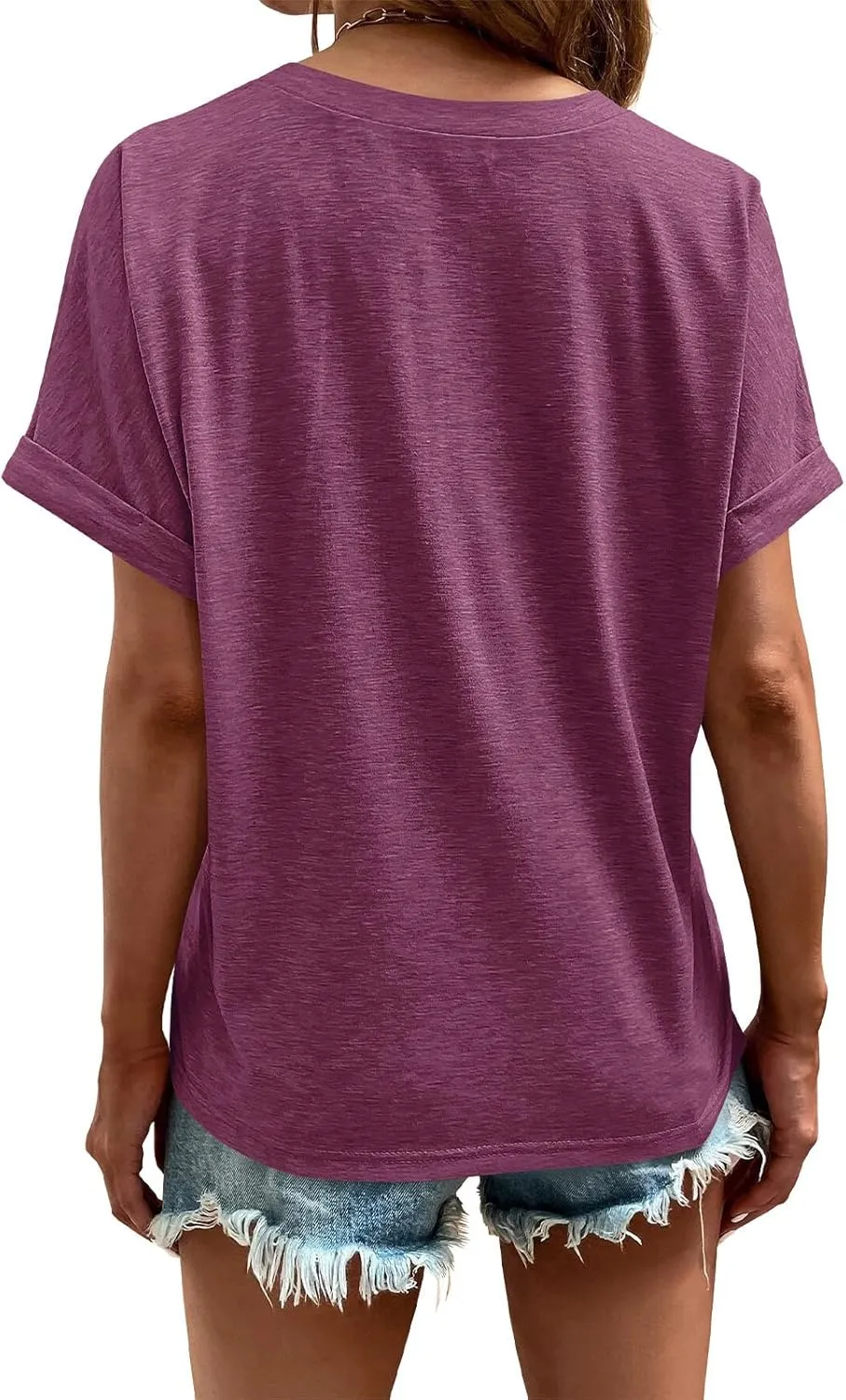 Women's Tshirts V Neck Short Sleeve Summer Tops Casual Basic Tee Shirts