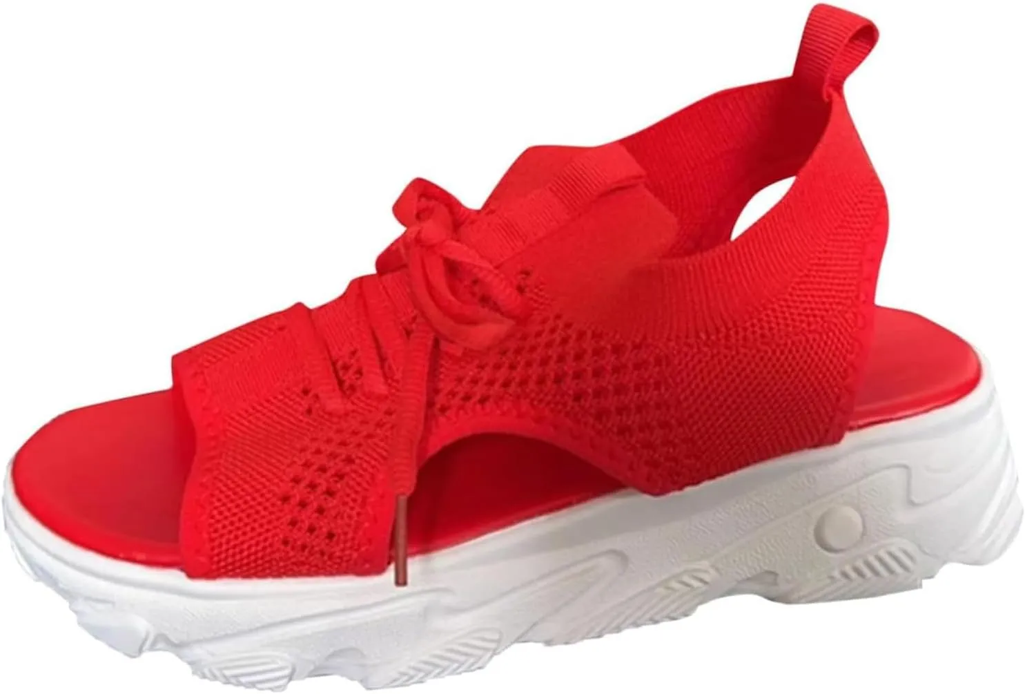 Womens Walking Sport Sandals Arch Support Open Toe Ankle Strap Lace Up Wedge Sandals for Women Outdoor Beach Platform Sandal with Comfortable Plantar Fasciitis