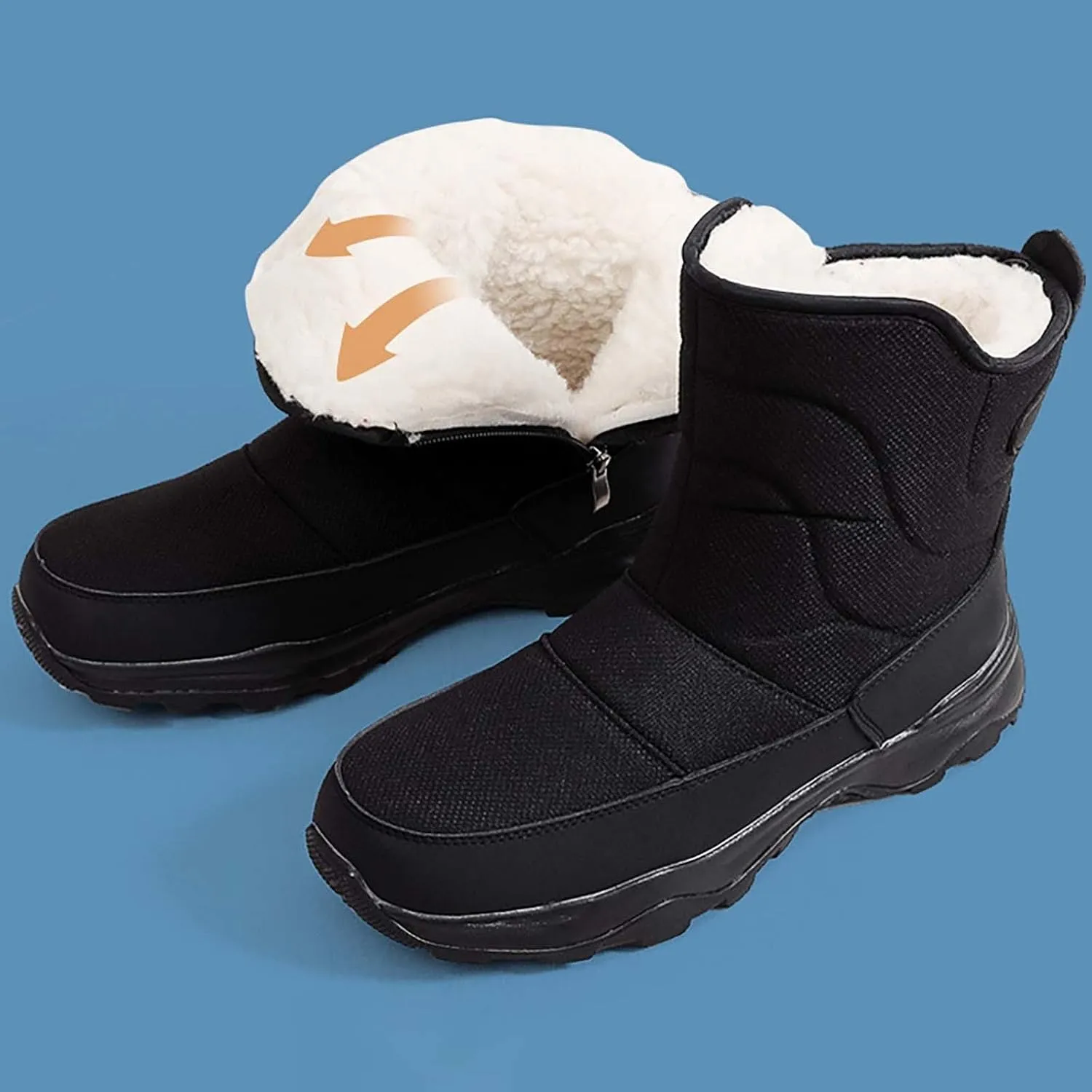 Womens Waterproof Winter Boots 11 Wide Boho Winter Ankle Boots for Women Low Heel Brown Snow Boots for Women Tall Winter Boots for Women Womens Slip on Winter Boots Wide Deals Cheap