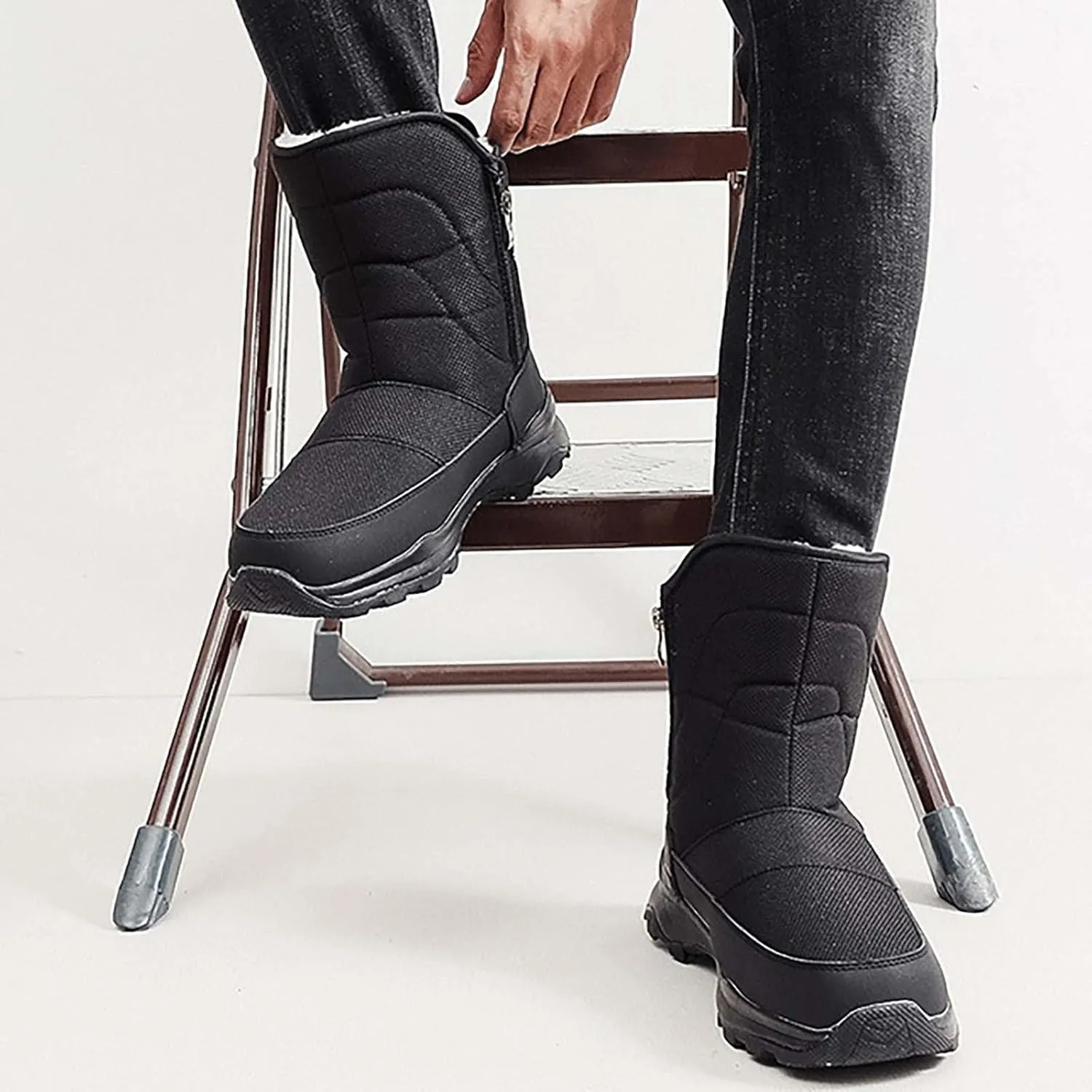 Womens Waterproof Winter Boots 11 Wide Boho Winter Ankle Boots for Women Low Heel Brown Snow Boots for Women Tall Winter Boots for Women Womens Slip on Winter Boots Wide Deals Cheap