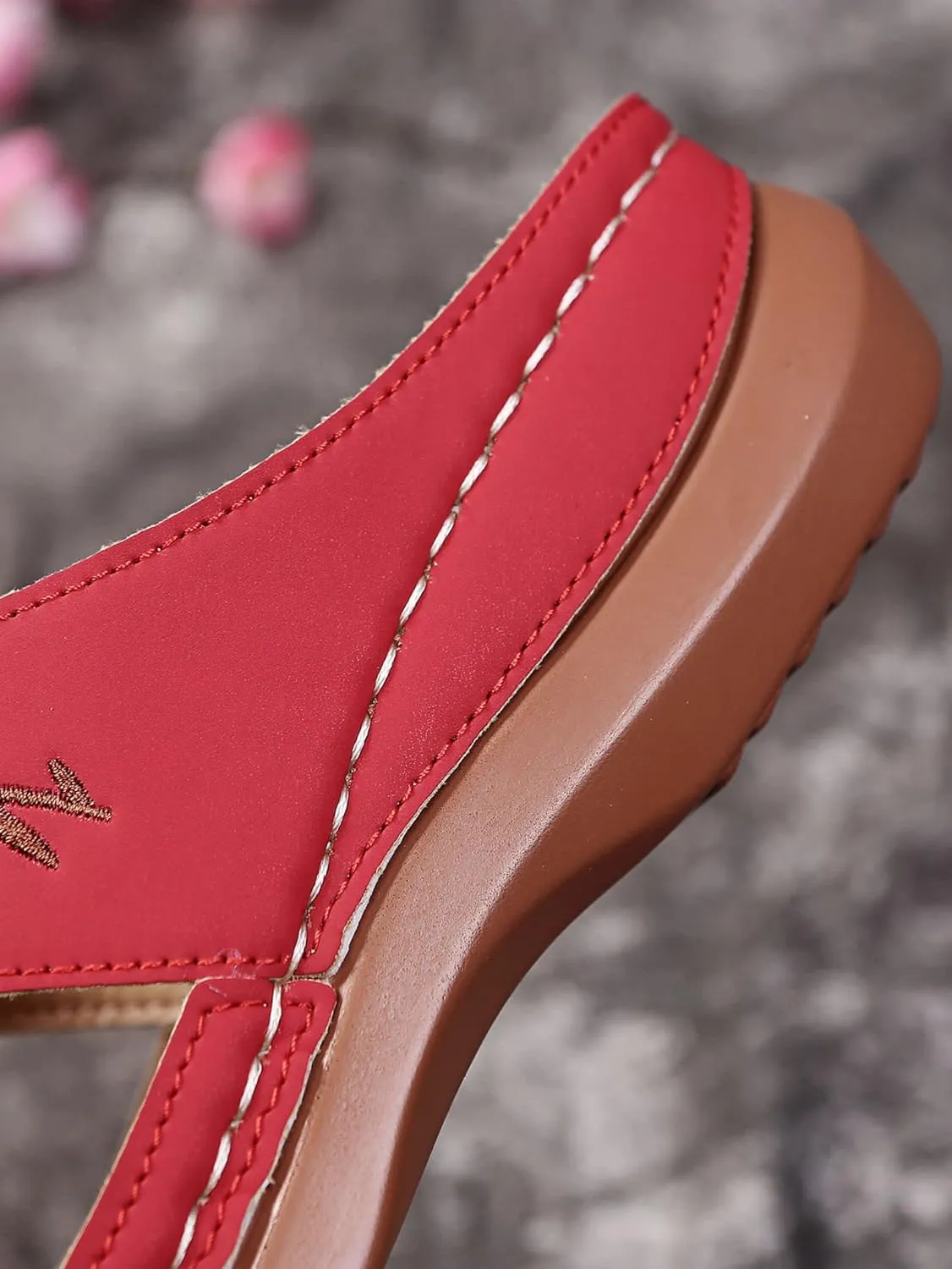 Womens Wedge Sandals Summer Dressy Open Toe Embroidered Wedges, Comfortable Walking Low Sandals Casual Slip on Orthopedic Sandal Slippers All Day Comfort