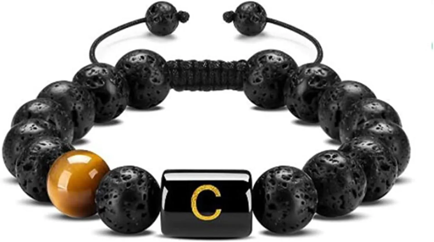 Woven Bracelets for Women, Men Simple Bracelet Crystal Alphabet Beaded Vintage Healing Jewelry Gifts