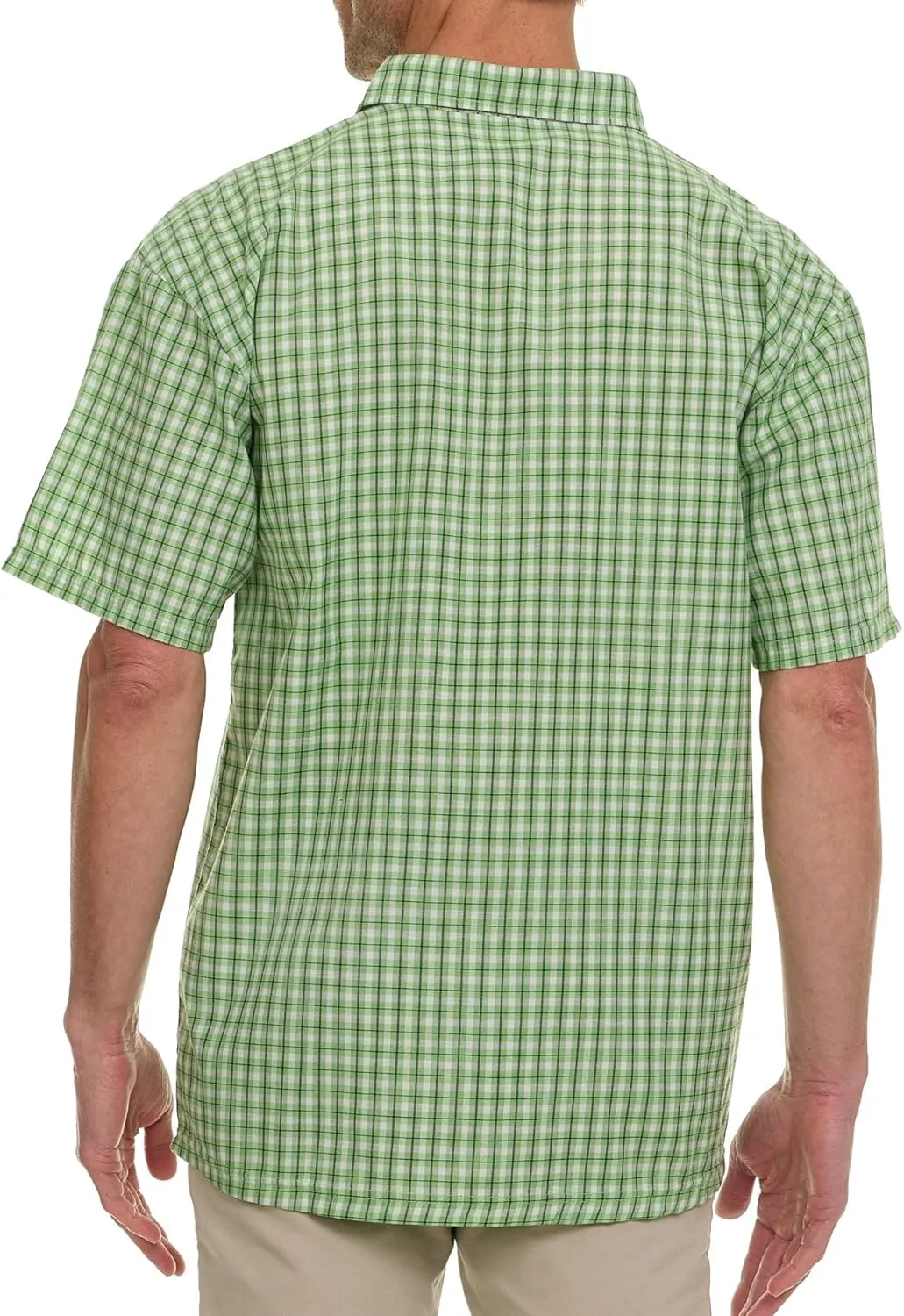 Wrangler Button Up Shirts for Men Big and Tall - Plaid Short Sleeve Casual Shirt