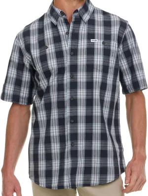 Wrangler Button Up Shirts for Men Big and Tall - Plaid Short Sleeve Casual Shirt