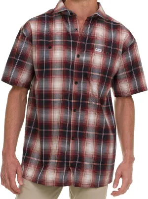 Wrangler Button Up Shirts for Men Big and Tall - Plaid Short Sleeve Casual Shirt