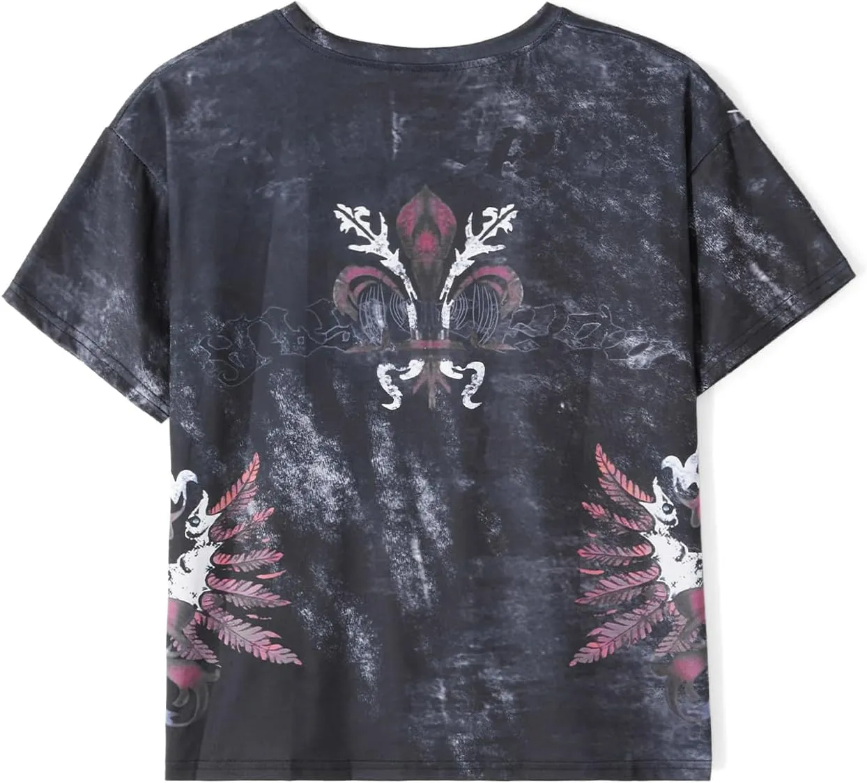 Y2K Grunge Graphic Tees for Women Short Sleeve Goth Top Aesthetic Fairy Grunge T Shirt E Girl Vintage Gothic Tees