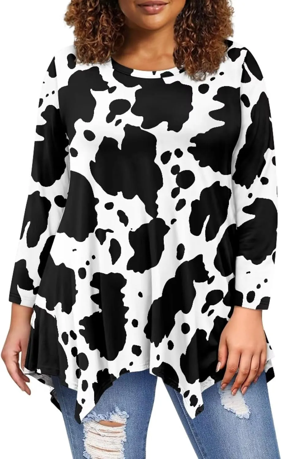 YEXIATODO Plus Size Womens Tops Tunic Tops for Women Loose Fit S-3XL