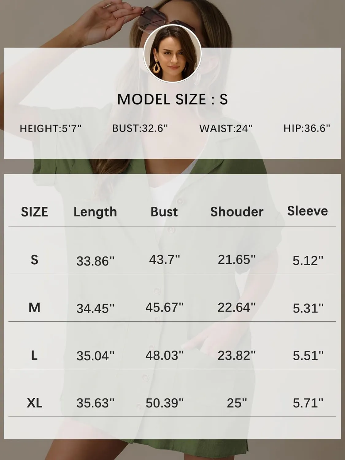 ZAFUL Women's Button Down Cotton Shirt Dress with Pockets, Short Sleeves V-Neck Collar Sundress Summer Break Beach 2025