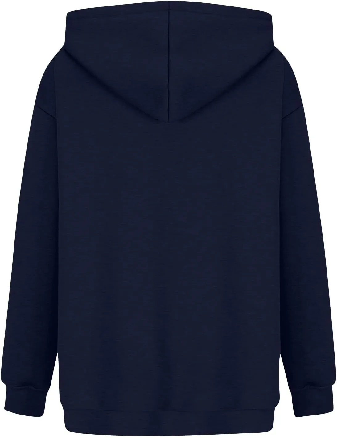 Zip Up Hoodie Women Lightweight Fleece Zip Up Jacket Casual Loose Long Sleeve Plain Hooded Sweatshirt with Pockets