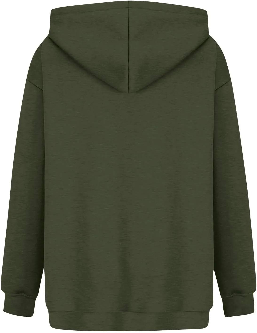 Zip Up Hoodie Women Lightweight Fleece Zip Up Jacket Casual Loose Long Sleeve Plain Hooded Sweatshirt with Pockets