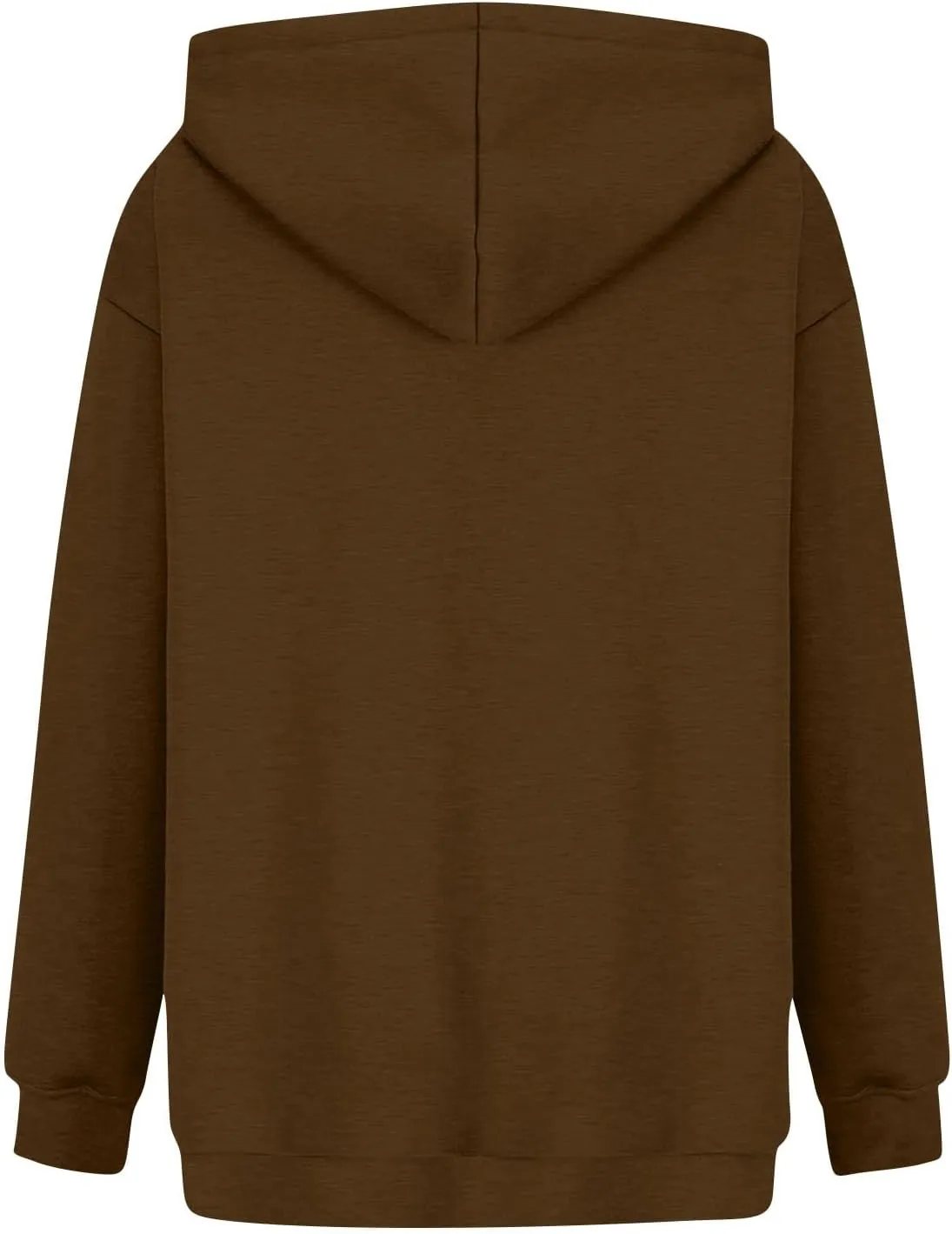 Zip Up Hoodie Women Lightweight Fleece Zip Up Jacket Casual Loose Long Sleeve Plain Hooded Sweatshirt with Pockets