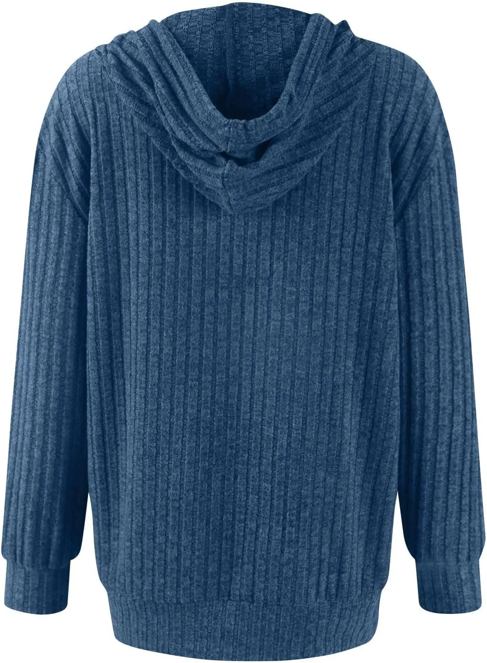 Zip Up Hoodie Women Oversized Sweaters Hoodies Casual Drawstring Lightweight Knit Workout Zip Up Jackets with Pockets