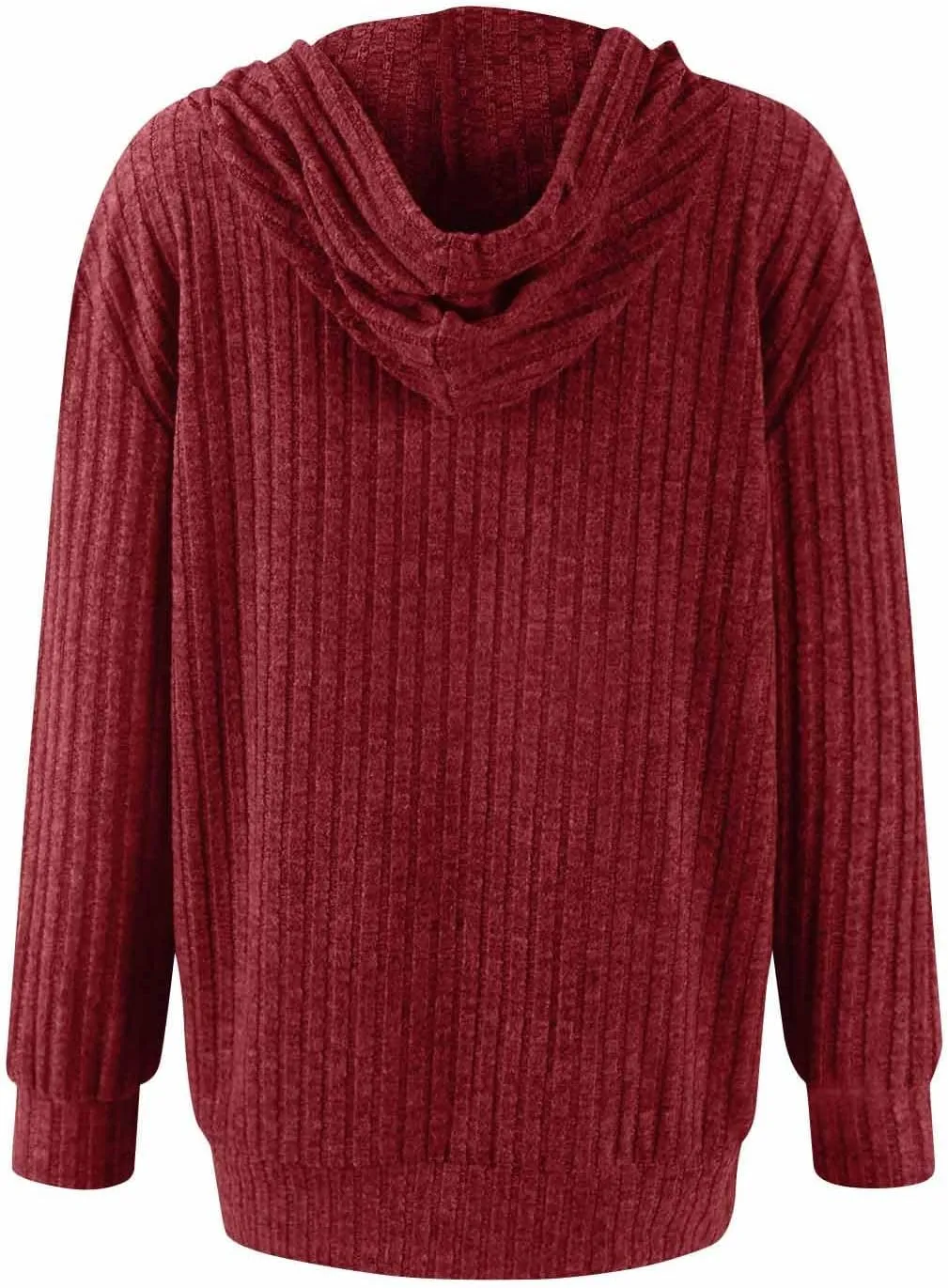 Zip Up Hoodie Women Oversized Zip Up Sweaters Casual Drawstring Lightweight Knit Athletic Zip Up Jackets with Pockets