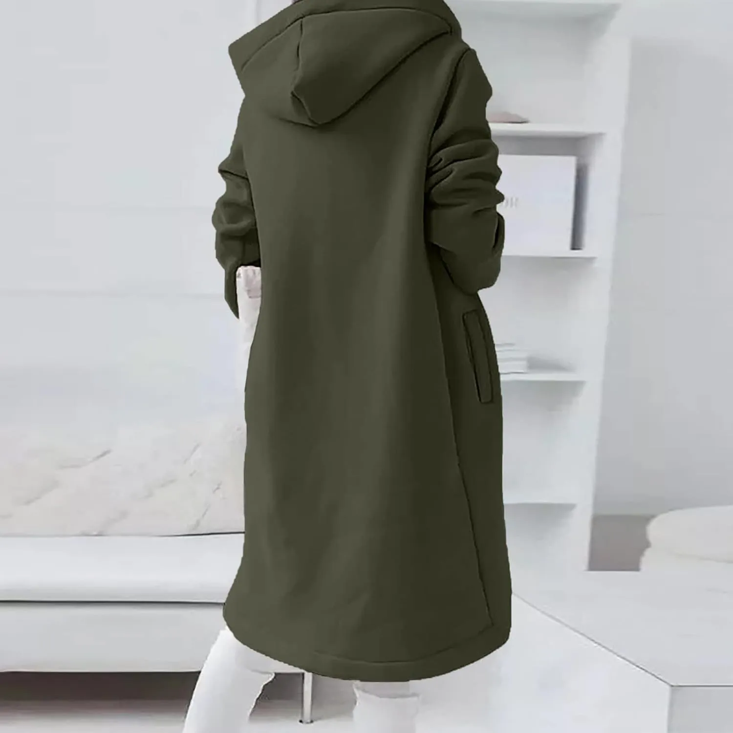 Zip Up Hoodie Women,2024 Trendy Irregular Hem Oversized Hoodies Long Tunic Sweatshirt Open Front Cardigan Jacket
