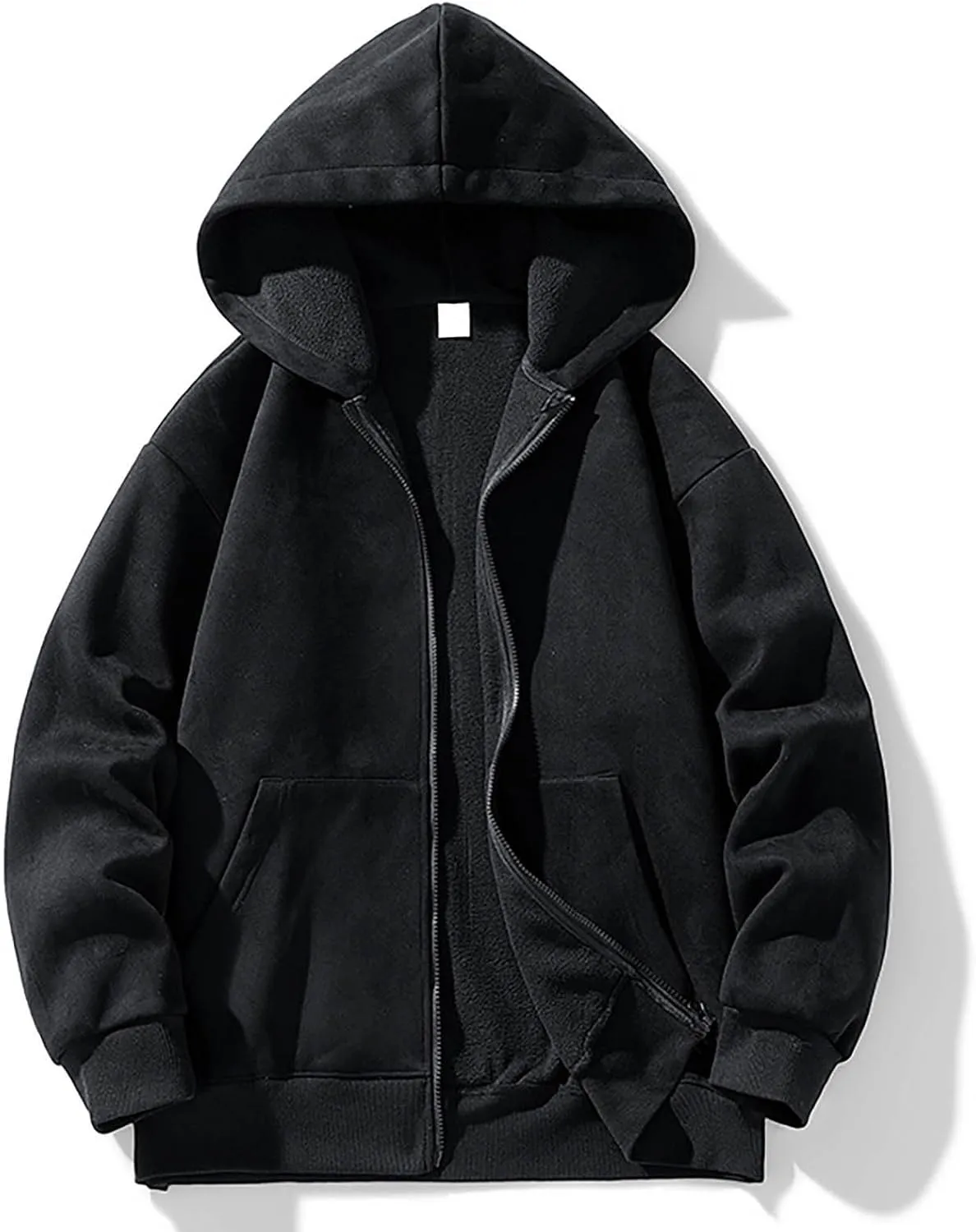 Zip Up Hoodies for Men Fleece Cotton Casual Lightweight Long Sleeve Track Jackets with Pockets Jersey Sweatshirts