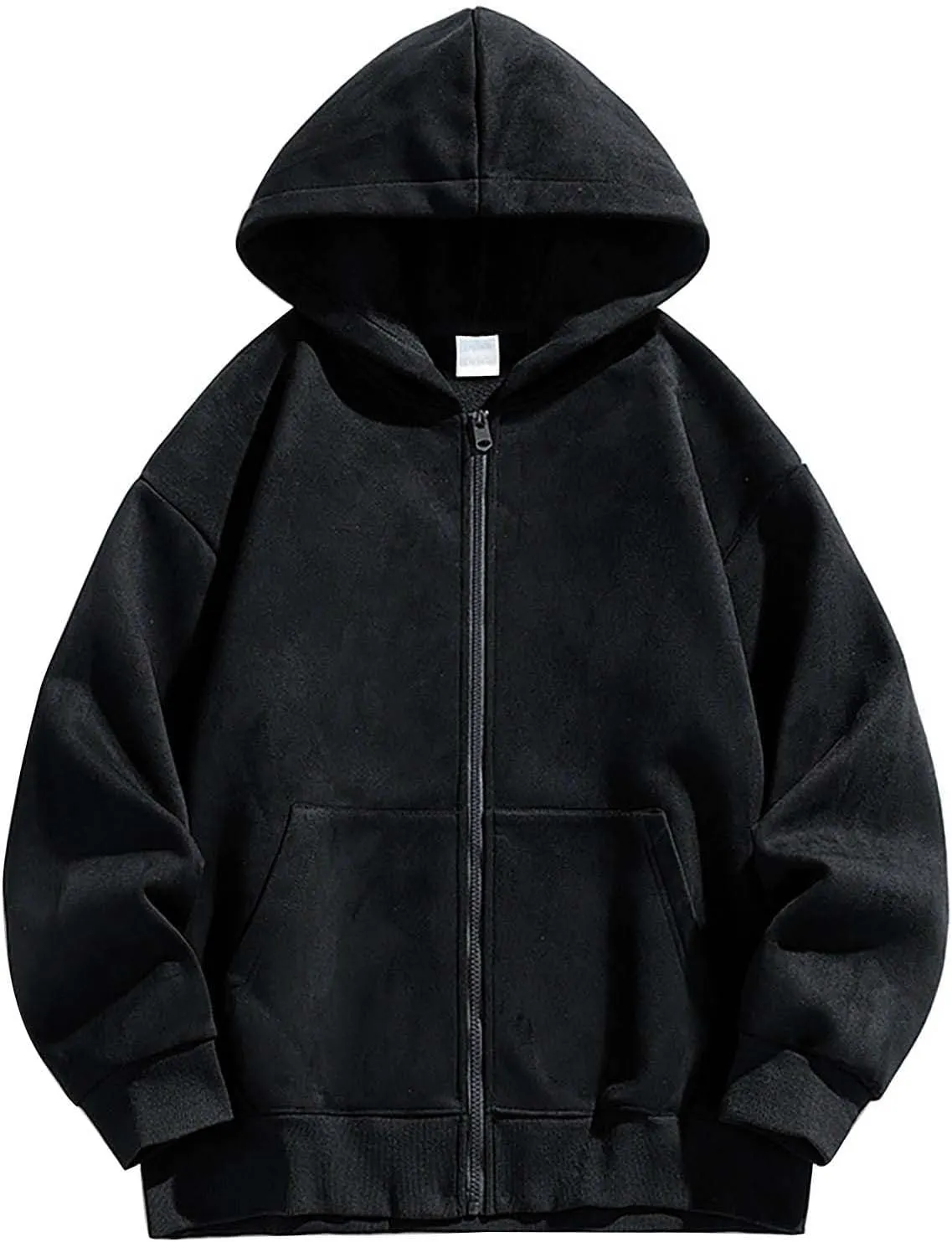 Zip Up Hoodies for Men Fleece Cotton Casual Lightweight Long Sleeve Track Jackets with Pockets Jersey Sweatshirts